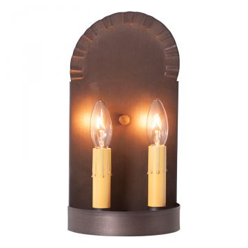 Fireplace Single Arm Wall Sconce in Kettle Black by Irvin's Country Tinware 