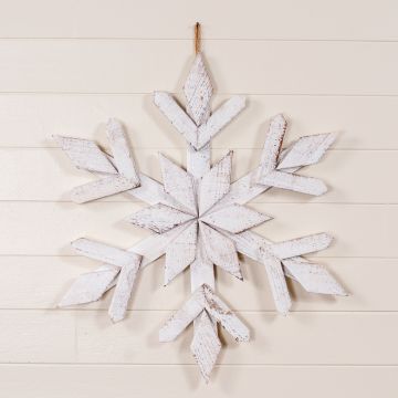 21.5-Inch Wooden Slat Snowflake