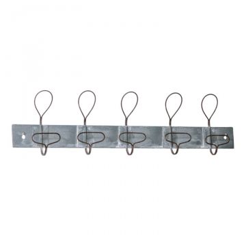 28-Inch Coat Rack in Weathered Zinc