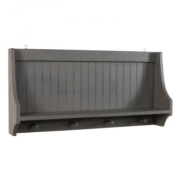 3' Highback Shelf in Gray