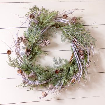 24-inch Cedar Pine Wreath