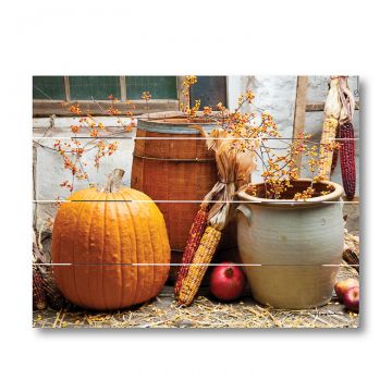 October Gathering Pallet Art 9.25 x 11.75-Inches