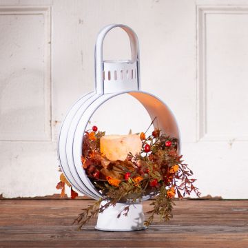 Open Lantern in Rustic White