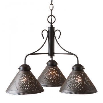 3-Arm Barrington Chandelier in Kettle Black