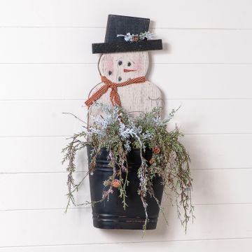 Bucket Snowman Wall Hanger