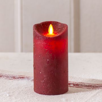 Burgundy Battery Timer Pillar with mica accents