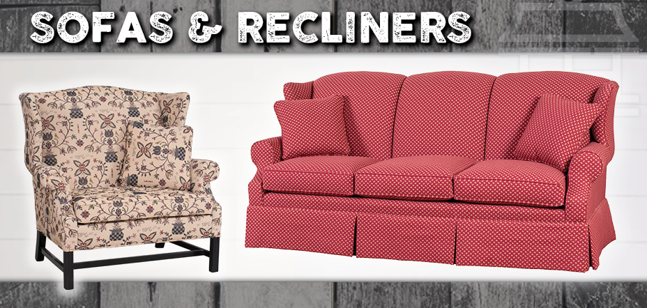 Imminent Perceivable clergyman Country Colonial Couches, Sofas, Recliners, and Settee Loveseats | Irvin's  Tinware