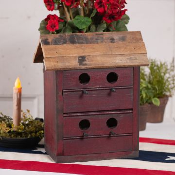 Four Quarter Birdhouse in Red