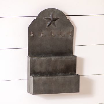 Galvanized Metal Wall Pocket