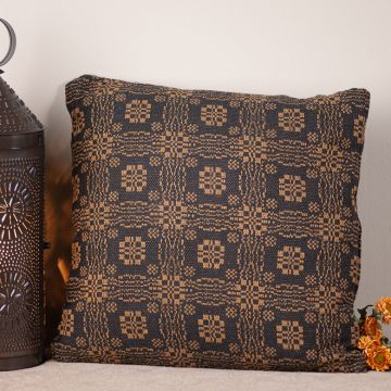 Gettysburg Black with Mustard 20-Inch Pillow