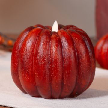 Large Moving Flame Battery Pumpkin Candle