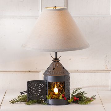 Paul Revere Lamp with Ivory Linen Shade