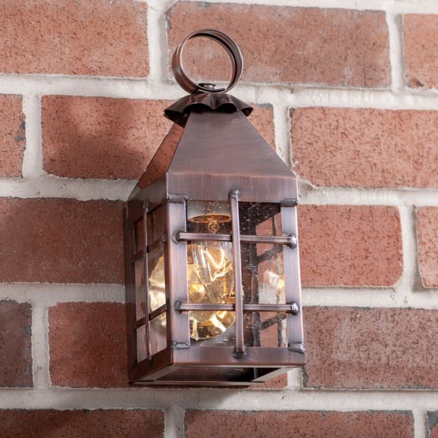 Small Rustic Lantern Wall Sconce