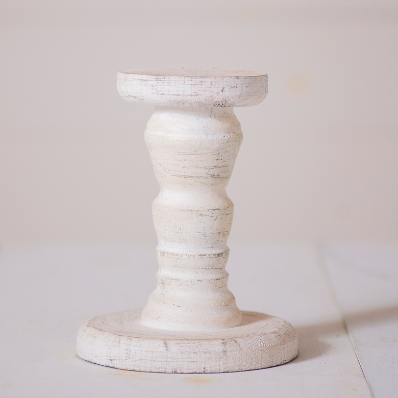Small White Candle Holder