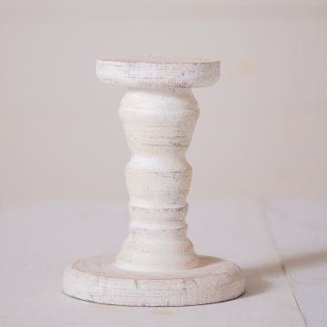 Small White Candle Holder
