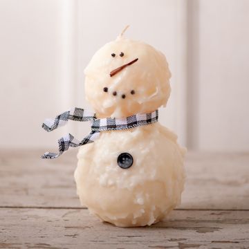 Snowman Shaped Candle