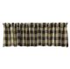 Black and Tan Check Unlined Valance 14-Inch
