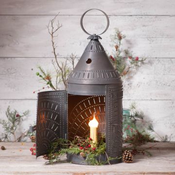 27-Inch Blacksmith's Lantern with Chisel in Kettle Black