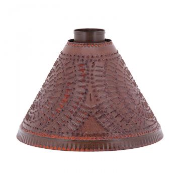 Large Franklin Light Replacement Shade with Chisel in Rustic Tin