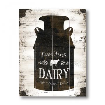 Farmhouse Milk Can Pallet Art 9.25 x 11.75-Inches