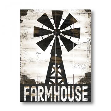 Farmhouse Windmill Pallet Art 9.25 x 11.75-Inches
