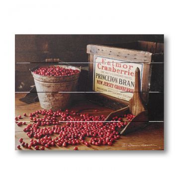 Cranberries Pallet Art 9.25 x 11.75-Inches