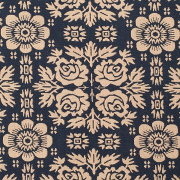 Fabric yardage in Rose Garden Black Tan