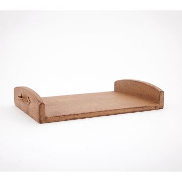 Wooden Tray in textured mustard