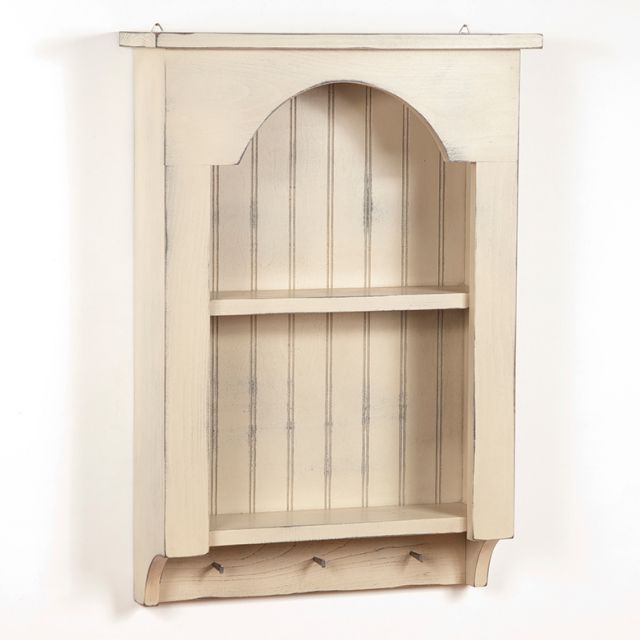 Irvin S Tinware Single Tombstone Wall Shelf In Cream
