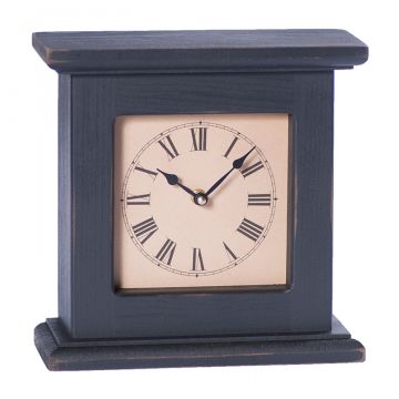 Small Wooden Mantle Clock in Black