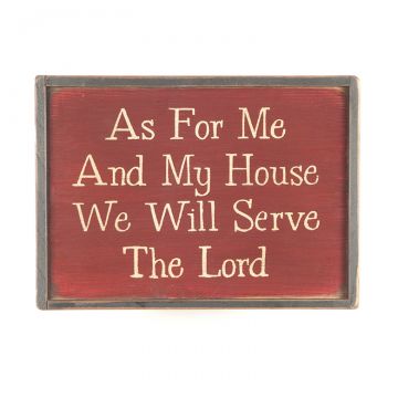 As For Me And My House Sign