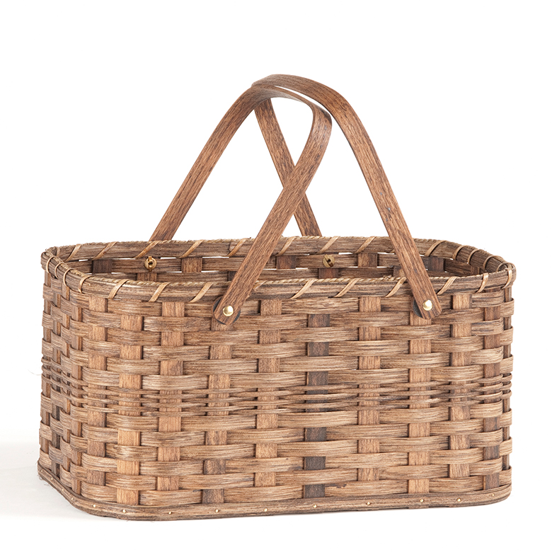 Handwoven Market Basket with solid bottom Irvin's Tinware
