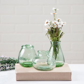Small Green Vases set of 3