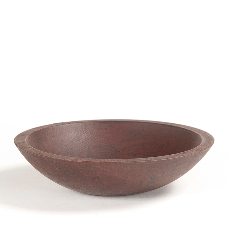 Medium Combpainted Red Decorative Bowl 9Inch Dia. Irvin's Tinware