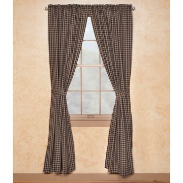 Sturbridge Lined 84-Inch Panel Set in Black