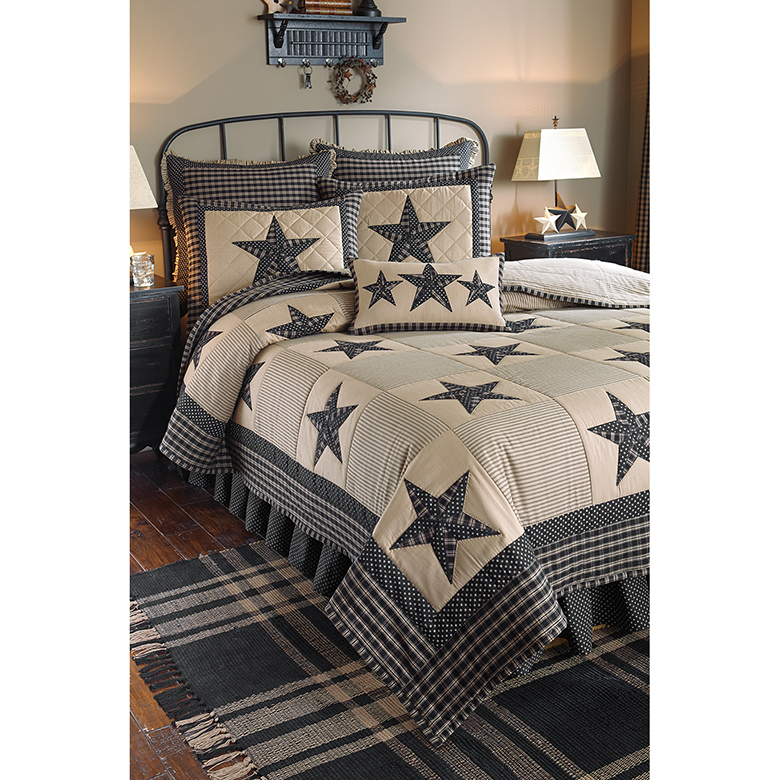 Sturbridge Patch Queen Sized Bed Skirt In Black Irvin S Tinware