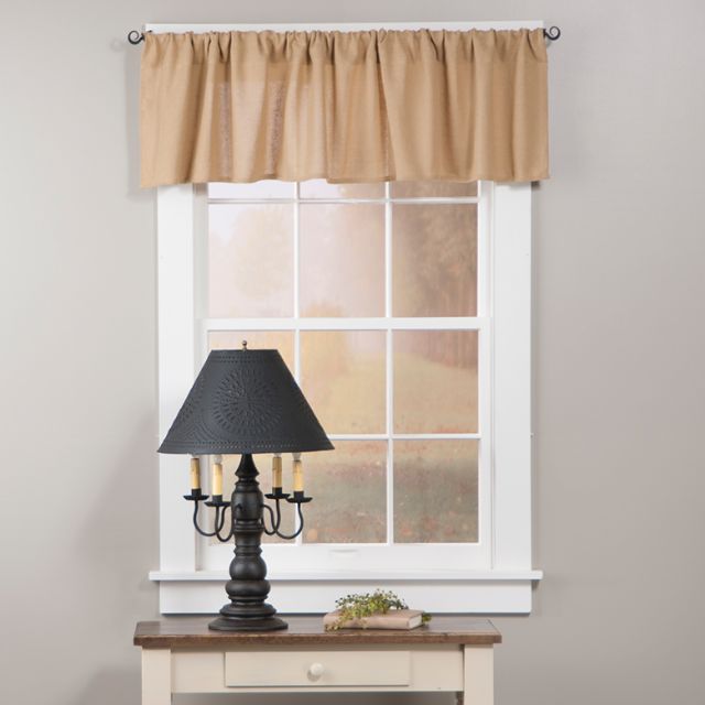Irvins Tinware: Natural Burlap Valance
