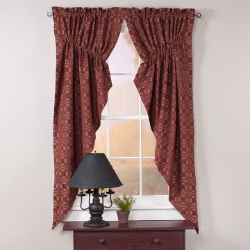 Country Primitive Style Campbell Wine Curtains Irvin S Tinware