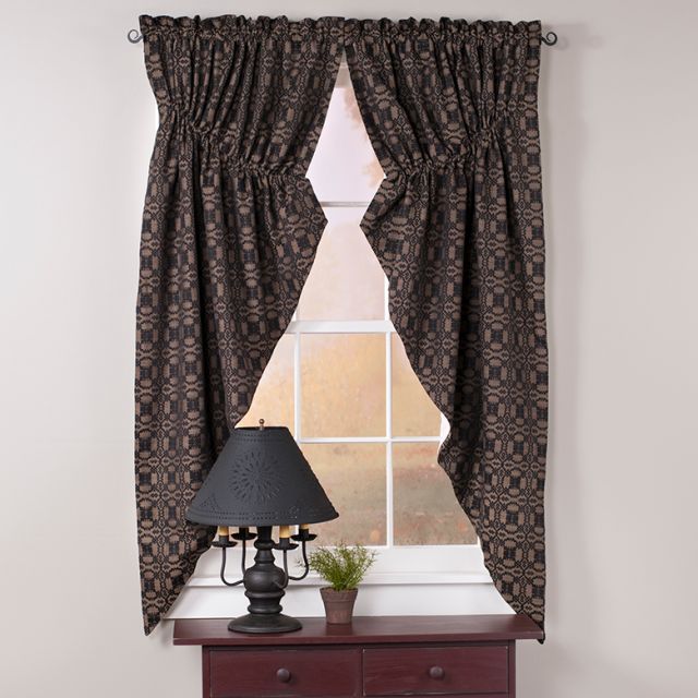 Irvin S Tinware Campbell Lined 63 Inch Prairie Swag In Black