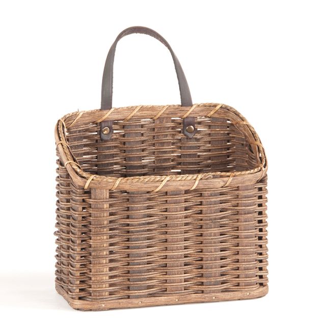 Irvins Tinware: Small Wall Basket with solid bottom and thin weave