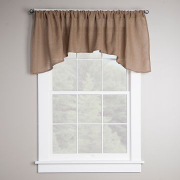 Courtland Jabot Valance in Taupe