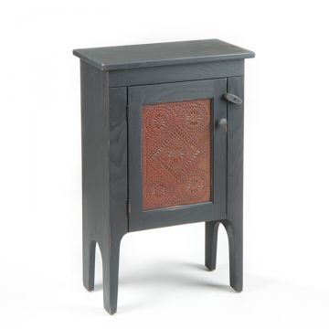 Accent Cabinet with rusty panel in black