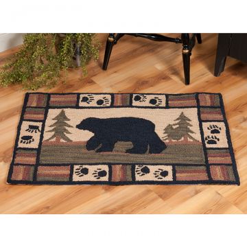 Adirondack Bear Hooked Rug
