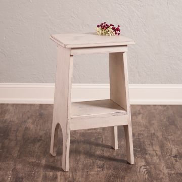Crock Stand/Bar Stool in Worn White