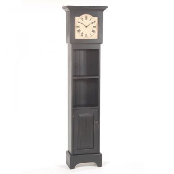 Grandfather Clock with Shelves in Black