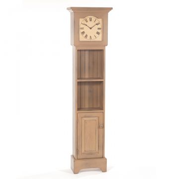 Grandfather Clock with Shelves in Mustard