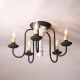 5-Light Berkshire Semi-Flush Mount Wood Ceiling Light in Americana Vintage White