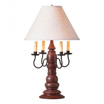 Bradford Lamp in Americana Red with Linen Fabric Shade