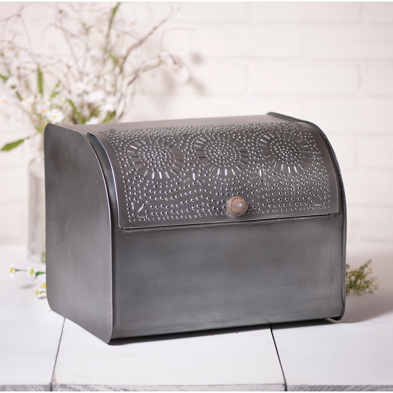 Irvins Tinware: Bread Box in Antique Tin