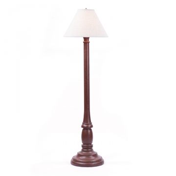 Brinton Floor Lamp in Plantation Red with Linen Ivory Shade